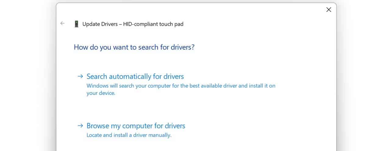 cuon-bang-hai-ngon-tay-khong-hoat-dong-tren-windows-5 Chọn Browse my computer for drivers để cập nhật driver touchpad theo cách thủ công.