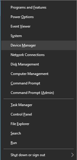 click chọn Device Manager