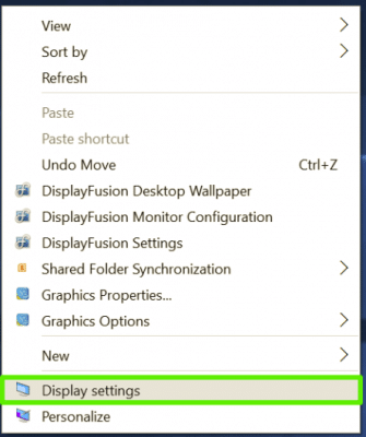 chọn Display Settings