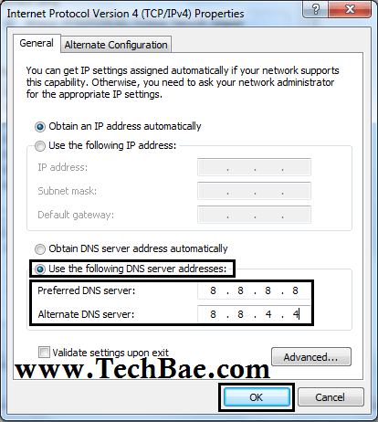 Chỉnh sửa thiết lập DNS