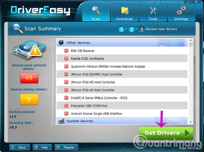 Click Get Drivers
