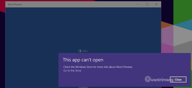 Lỗi This app can't open trên Windows 10