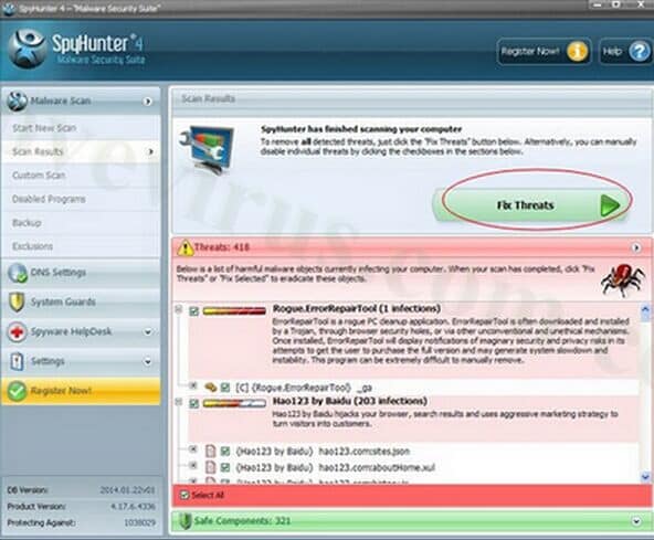 Click chọn Fix Threats