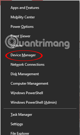 Mở Device Manager