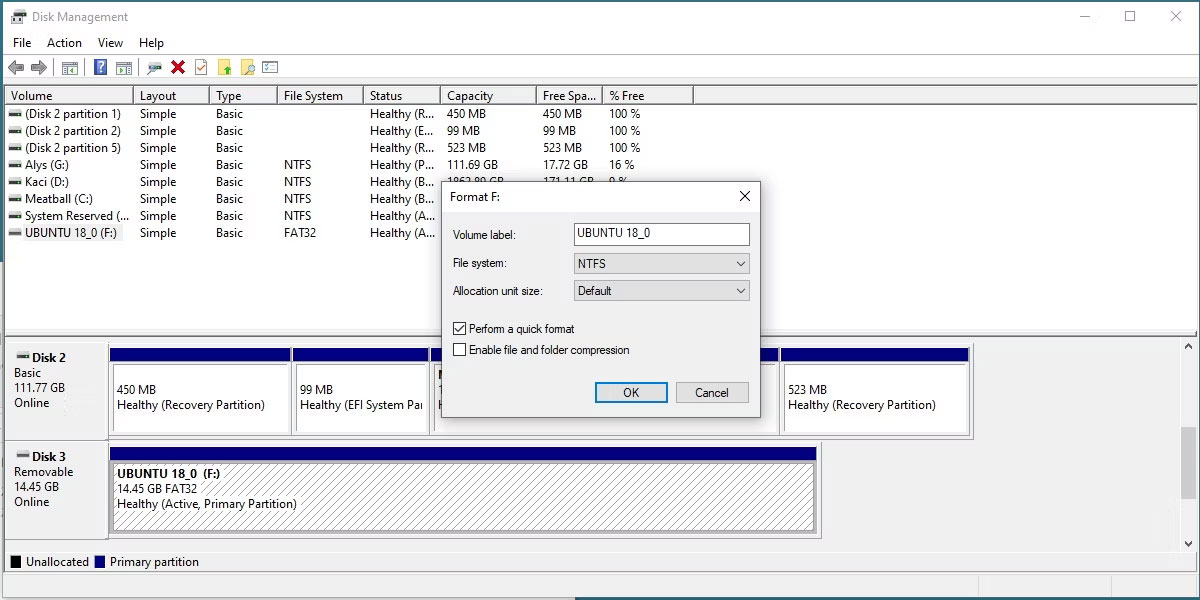 format-o-cung-tren-windows-3 Màn hình Format trong Disk Management