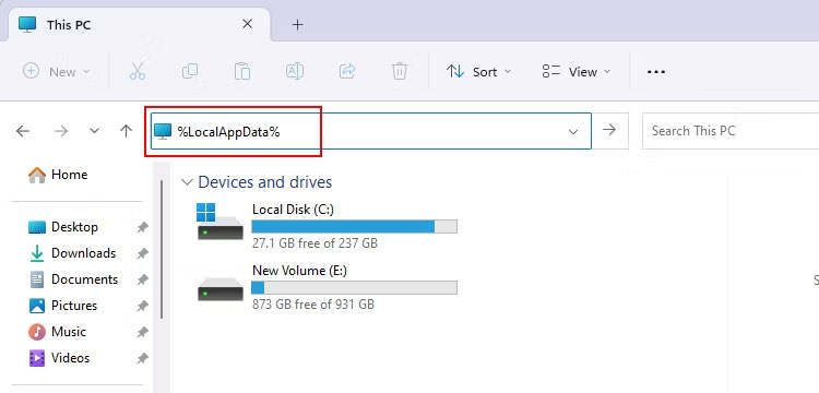 geforce-experience-co-van-de-khi-tim-game-windows-6 Lệnh LocalAppData trong Explorer