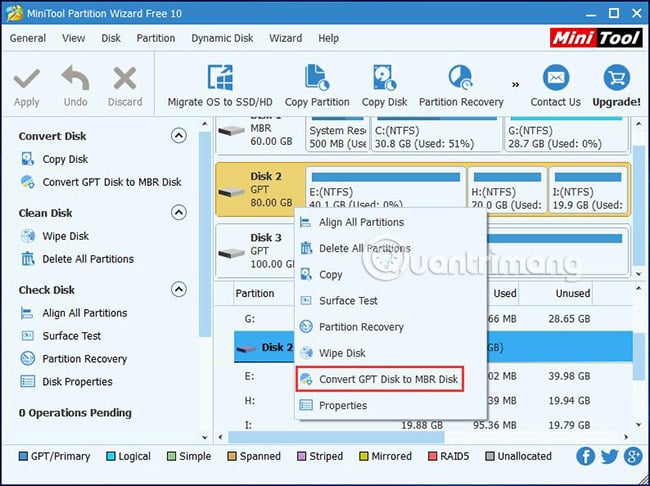 Dùng MiniTool Partition Wizard