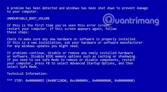Lỗi 0x000000ED
