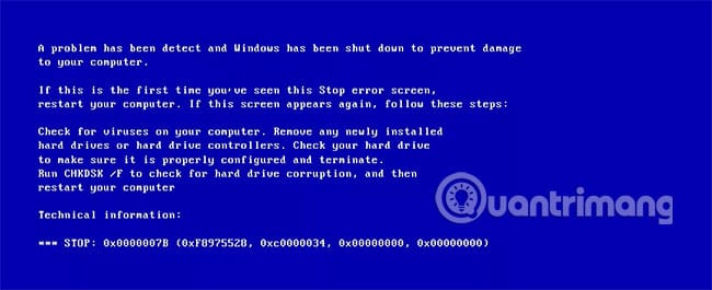 Lỗi 0x0000007B