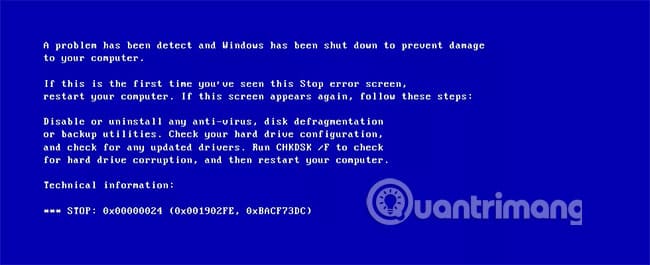 Lỗi 0x00000024