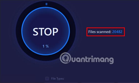 Tổng số liệu trên iTop Data Recovery