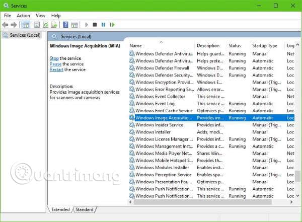 Kiểm tra các Windows Services