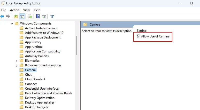khac-phuc-su-co-ung-dung-windows-camera-5 Cài đặt Group Policy Camera