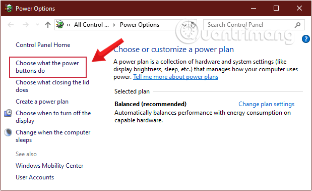 khoi-dong-win-10-fast-startup-2 Chọn Choose what the power buttons do