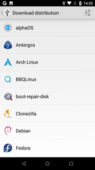 Chọn bản phân phối Linux