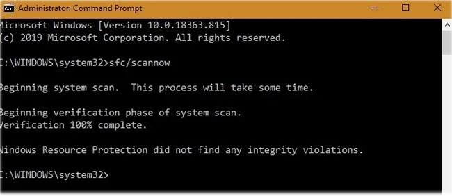 khong-tim-thay-taskschedulerhelper-dll-5 Bạn sẽ nhận được thông báo thành công sau khi quét