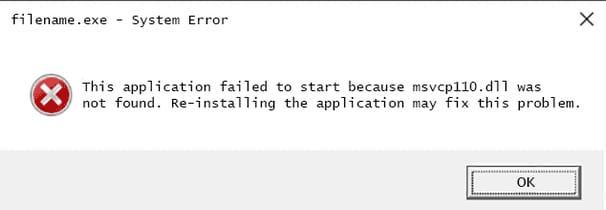 Lỗi msvcp110.dll
