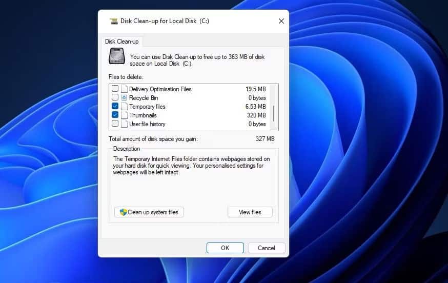 loi-error-opening-file-for-writing-7 Hộp kiểm file tạm thời trong Disk Cleanup