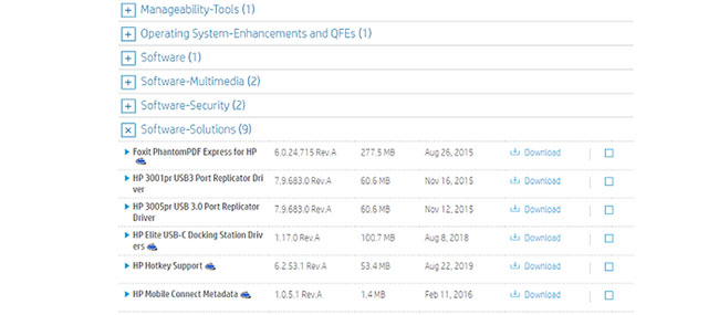 loi-hp-software-framework-is-not-installed-4 Tìm HP Hotkey Support và nhấp vào Download