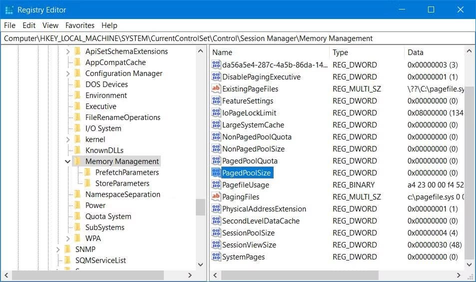 loi-insufficient-system-resources-exist-6 DWORD PagedPoolSize