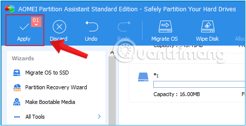 loi-khong-format-duoc-usb-11 Chọn Apply ở trên cùng bên trái rồi Proceed để bắt đầu quá trình