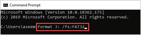 loi-khong-format-duoc-usb-5 Nhập lệnh format J: /fs:FAT32
