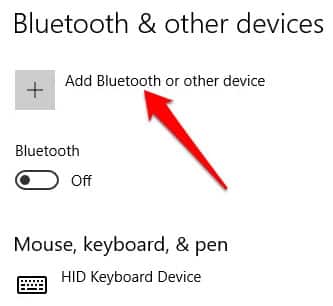 loi-khong-phat-hien-man-hinh-thu-hai-2 Chọn Add Bluetooth & other devices