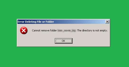 lỗi “Cannot delete / Access denied” hay “Cannot delete folder: the directory is not empty”
