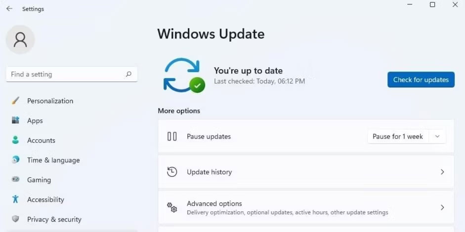 loi-memory-integrity-chuyen-sang-mau-xam-11 Kiểm tra cập nhật Windows