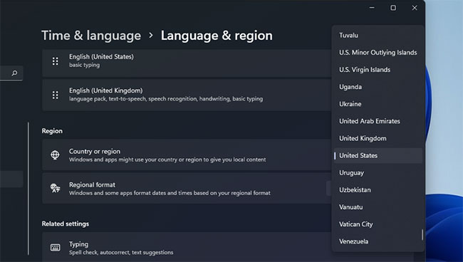 loi-microsoft-store-0x80004003-4 Nhấp vào Language and region