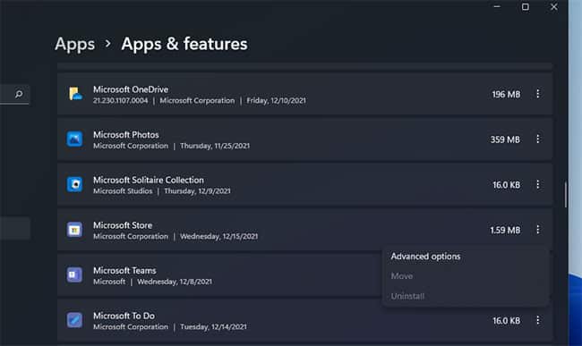 loi-microsoft-store-0x80004003-6 Nhấp vào nút 3 chấm
