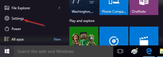 Trên Windows 10