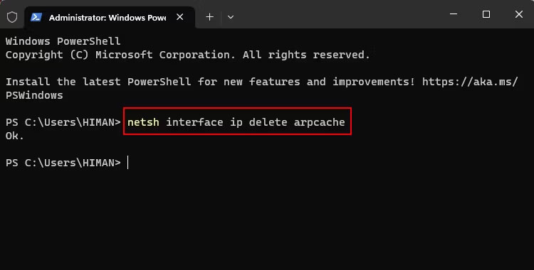 loi-network-resource-unavailable-6 Xóa ARP Cache trong CMD