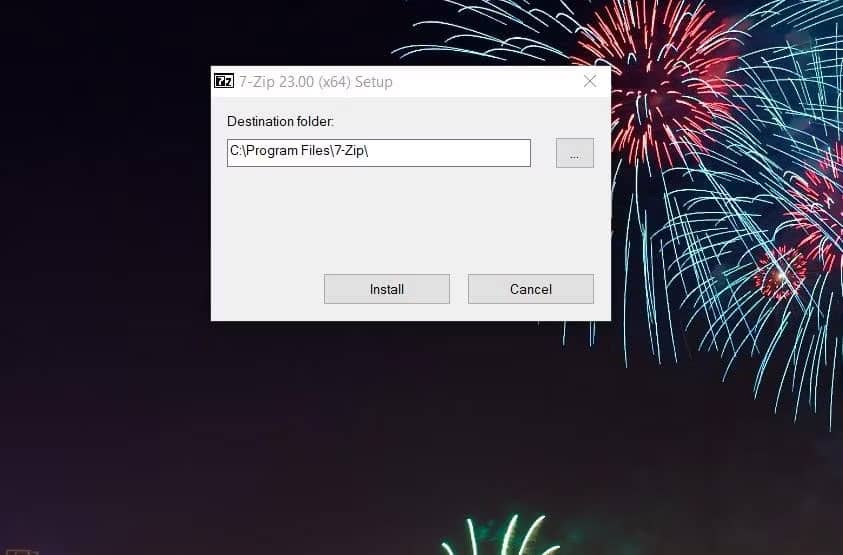 loi-trich-xuat-file-zip-0x80010135-4 Cửa sổ cài đặt 7-Zip