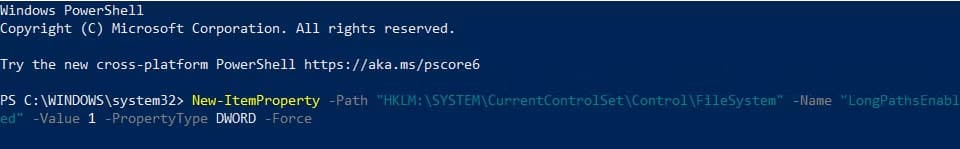 loi-trich-xuat-file-zip-0x80010135-6 Vô hiệu hóa các lệnh PowerShell đường dẫn dài