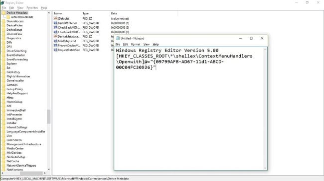 Không tìm thấy tùy chọn "Open with" trên Windows 10