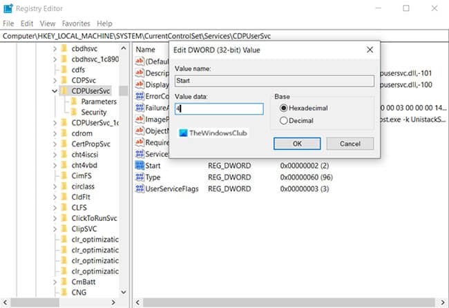 loi-win32bridge-server-exe-incorrect-function-4 Đổi giá trị mặc định của key thành 4