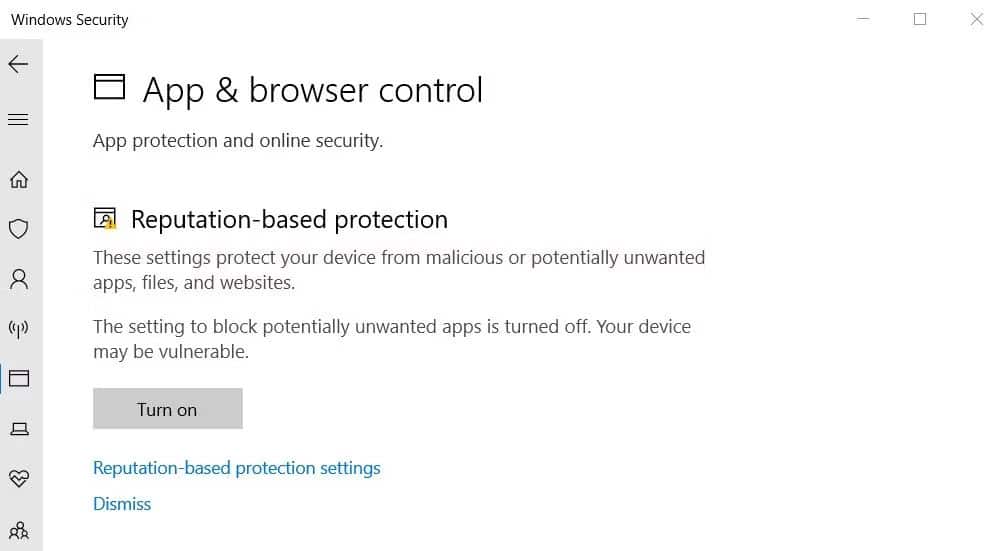 loi-windows-cannot-access-the-specified-device-1 Tùy chọn Reputation-based protection settings
