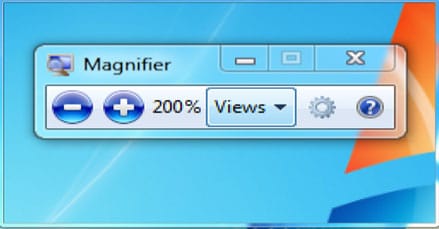 Phóng to, thu nhỏ với công cụ sẵn có trong Windows