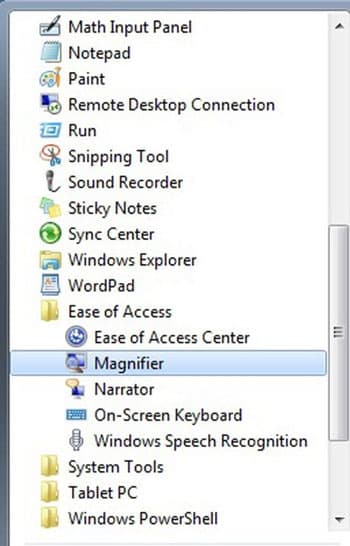 Phóng to, thu nhỏ với công cụ sẵn có trong Windows