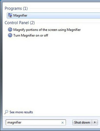Phóng to, thu nhỏ với công cụ sẵn có trong Windows