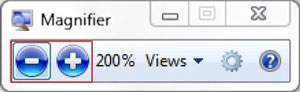 Phóng to, thu nhỏ với công cụ sẵn có trong Windows