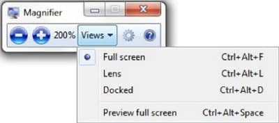 Phóng to, thu nhỏ với công cụ sẵn có trong Windows