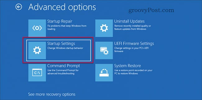 man-hinh-bi-den-4 Chọn Startup Settings
