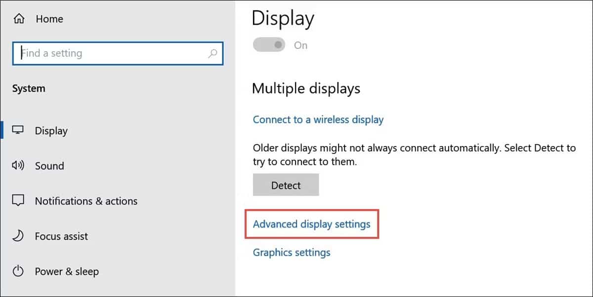 man-hinh-laptop-windows-bi-vang-3 Advanced display settings trong cài đặt Display Windows 10