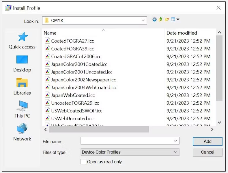 man-hinh-laptop-windows-bi-vang-7 Duyệt và chọn profile màu