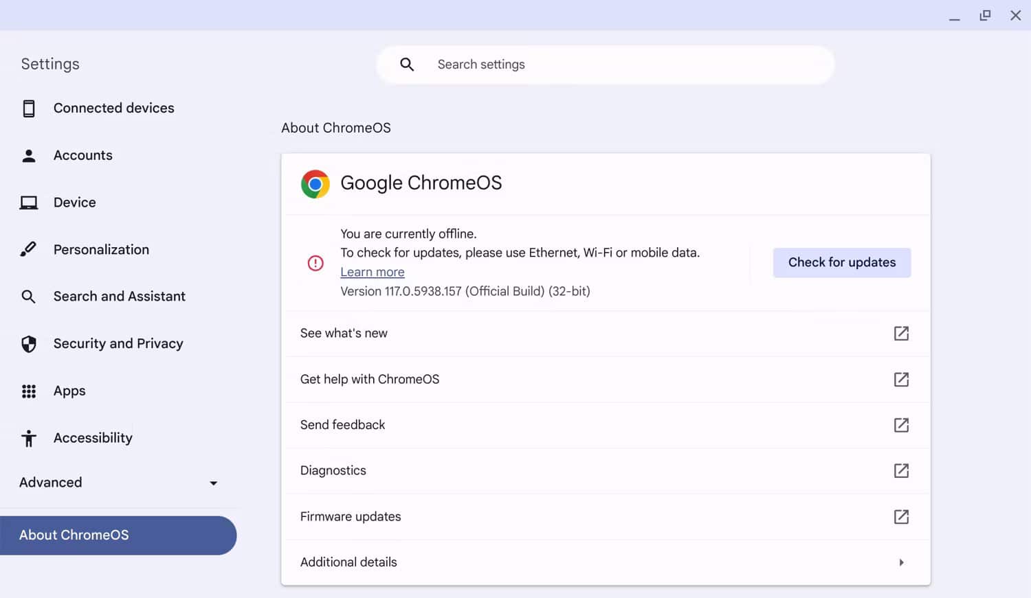 mang-khong-kha-dung-tren-chromebook-2 Màn hình cập nhật Google ChromeOS với các cài đặt liên quan