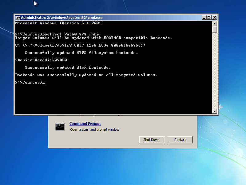 Restore MBR