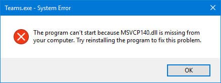 msvcp140-dll-is-missing-1 Lỗi MSVCP140.dll is missing