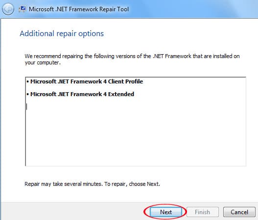 Microsoft .NET Framework Repair Tool